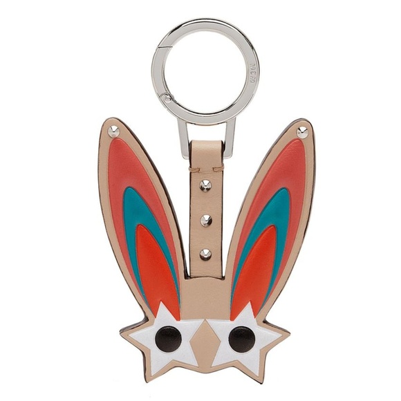 MCM Accessories - MCM Star Eyed Bunny Leather Key/Bag Charm